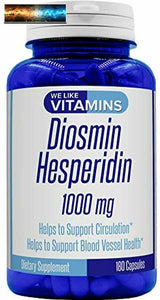 Diosmin Hesperidina 1000mg por Porción – 180 Cápsulas – 90 Días Suministro -