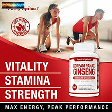 Carica l&#39;immagine nel visualizzatore di Gallery, Premium Coréen Rouge Panax Ginseng 1200mg - Végétalien Capsules Force Max Racine
