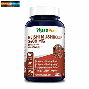 Fungo Estratto 3600 MG 200 Capsule Vegetariane (Vegani, No-Ogm & senza Glutine)