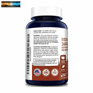 Fungo Estratto 3600 MG 200 Capsule Vegetariane (Vegani, No-Ogm & senza Glutine)