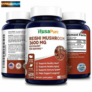 Fungo Estratto 3600 MG 200 Capsule Vegetariane (Vegani, No-Ogm & senza Glutine)