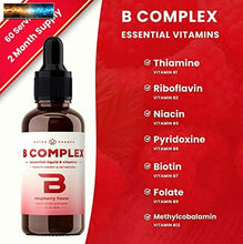 Cargar imagen en el visor de la galería, Complesso Vitamine B Liquido Gocce Con Veloce Pannolini - Sublinguale Supplemen
