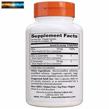 將圖片載入圖庫檢視器 Doctor&#39;s Best Pepzin Gi, ZINK-L-CARNOSIN Komplex, Gvo Freie , Vegan, Glutenfrei
