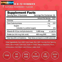 Cargar imagen en el visor de la galería, Vitamina B12 Gummies Aumenta Con Folato Base Vegani Gommose) Premium Metile B-1
