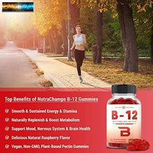 Cargar imagen en el visor de la galería, Vitamina B12 Gummies Aumenta Con Folato Base Vegani Gommose) Premium Metile B-1
