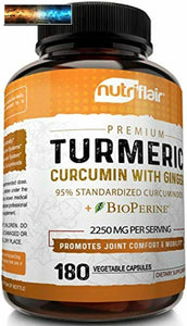 Curcuma Curcumina con Zenzero & Bioperine Pepe Nero Supplemento Anti-inflam