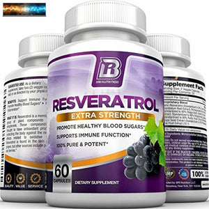 BRI Nutrition Resveratrolo Massima Forza Capsule Vegetali Integratore, 60 Conte