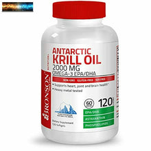 將圖片載入圖庫檢視器 Bronson Antarctique Krill Huile 2000 MG Avec Omega-3s Epa , Dha, Astaxanthine Et
