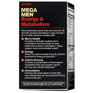 GNC Mega Hommes Énergie Métabolisme Pour Calorie Brûlant & Antioxydants