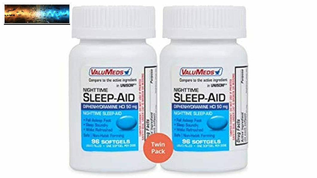 ValuMeds da Notte Aiuto Sonno (Confezione Doppia - 192 Softgel) Difenidramina