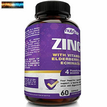 Load image into Gallery viewer, NutriFlair Zinc Plus 50mg - avec Vitamine C, Sureau, Échinacée Purpurea Extra
