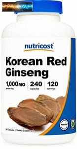 Nutricost Koreanischer Ginseng 500mg,240 Kapseln - 1000mg Extra Stark Dienen Siz