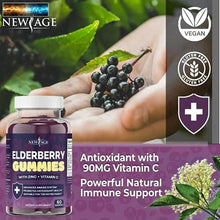 Load image into Gallery viewer, Elderberry Gummies by New Age for Adults Kids- elderberry with Vitamin C, Zinc
