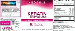 NeoCell Keratin Haar Volumizer, Verbessern Stärke, Grass-Fed Kollagen, Glute