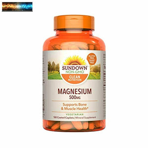 Sundown Magnesio Integratore, No-Ogmˆ, senza Glutine, Latticini, Vegetarian, 50