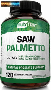 NutriFlair Saw Palmetto Extracto 750mg, 120 Cápsulas - Natural Próstata