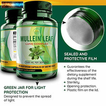 Load image into Gallery viewer, Mullein Leaf Capsules Extract - Herbal Lungs Supplement for Respiratory Health
