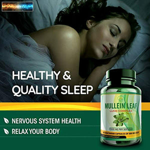 Mullein Leaf Capsules Extract - Herbal Lungs Supplement for Respiratory Health