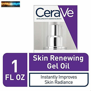 CeraVe Gel Oil 1 Ounce Anti Aging gel Serum for Face to Boost Hydration Fr