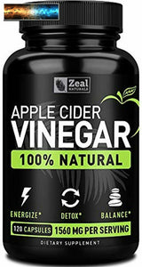 Zeal Naturals Natural Raw Apple Cider Vinegar Capsules (1560mg 120 Capsules) App
