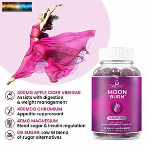 MoonBurn Nighttime Apple Cider Vinegar & Gummies Formulated for Weight Control