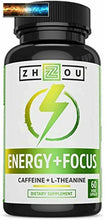 Charger l&#39;image dans la galerie, Zhou Energy + Focus Caffeine with L-Theanine Focused energy for Your Mind
