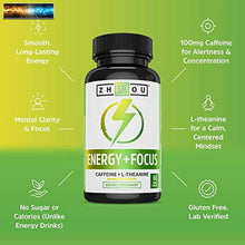 將圖片載入圖庫檢視器 Zhou Energy + Focus Caffeine with L-Theanine Focused energy for Your Mind
