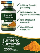 Load image into Gallery viewer, Turmeric Curcumin with Bioperine 2000 mg 90 Capsules Non-GMO, Gluten Free Su
