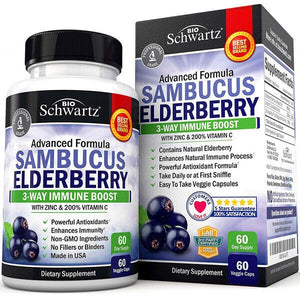 BioSchwartz Sambucus Sauco Cinc Vitamina C Potente Antioxidante 60 Veg Tapas