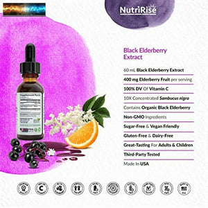 Elderberry & Vitamin C 5X Extra-Strength Powerful Immune System Booster, Gluten