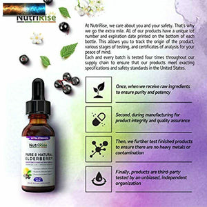 Elderberry & Vitamin C 5X Extra-Strength Powerful Immune System Booster, Gluten