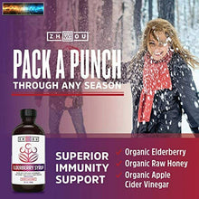 Charger l&#39;image dans la galerie, Zhou Elderberry Syrup Immune System Booster During Cold Winter Months 8 fl o
