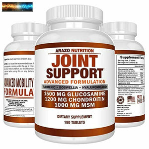Glucosamine Chondroitin Turmeric Msm Boswellia - Joint Support Supplement for Re