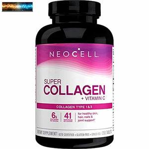 NeoCell Super Collagen with Vitamin C, 250 collagen Pills, #1 collagen Tablet Br