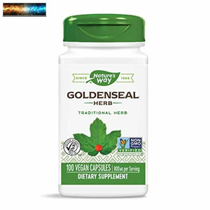 Nature's Way Premium Herbal Goldenseal Herb, 800 mg per serving, 100 Capsules
