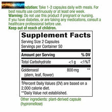 이미지를 갤러리 뷰어에 로드 , Nature&#39;s Way Premium Herbal Goldenseal Herb, 800 mg per serving, 100 Capsules
