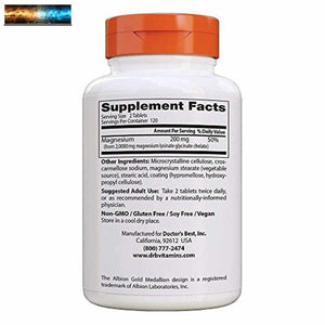 Doctor's Best High Absorption Magnesium Glycinate Lysinate, 100% Chelated, Non-G
