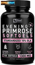 이미지를 갤러리 뷰어에 로드 , Evening Primrose Oil Capsules (150 Liquid Softgels 1300mg) 100% Pure Evening P
