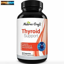 Carica l&#39;immagine nel visualizzatore di Gallery, Natures Craft&#39;s Thyroid Support Natural Complex Supplement Capsules with Vitamin
