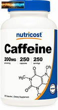 Load image into Gallery viewer, Nutricost Caffeine Pills, 200mg Per Serving (500 Caps)

