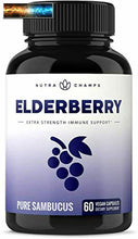 이미지를 갤러리 뷰어에 로드 , Elderberry Capsules 11,550mg - Premium Supplement for Powerful Immune System Sup
