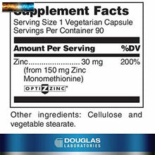 Cargar imagen en el visor de la galería, Douglas Laboratories - Opti Zinc 30 mg zinc Monomethionine Supports Immune Fu
