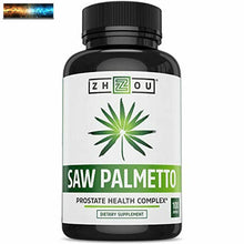 將圖片載入圖庫檢視器 Zhou Saw Palmetto 500 mg For Prostate Health Healthy Urination Frequency &amp; F
