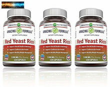 Carica l&#39;immagine nel visualizzatore di Gallery, Amazing Nutrition Red Yeast Rice 1200mg Per Serving Capsules
