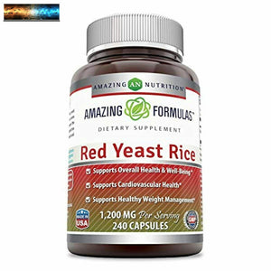 Amazing Nutrition Red Yeast Rice 1200mg Per Serving Capsules