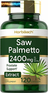 Saw Palmetto Extract 2400mg 120 Capsules Prostate Supplement for Men Glu