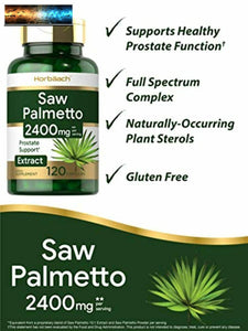 Saw Palmetto Extract 2400mg 120 Capsules Prostate Supplement for Men Glu