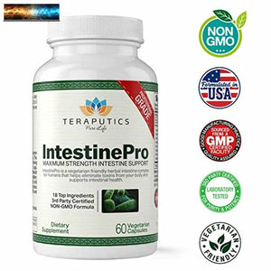 IntestinePro Intestine Support for Humans with Non-GMO Wormwood, Black Walnut, E