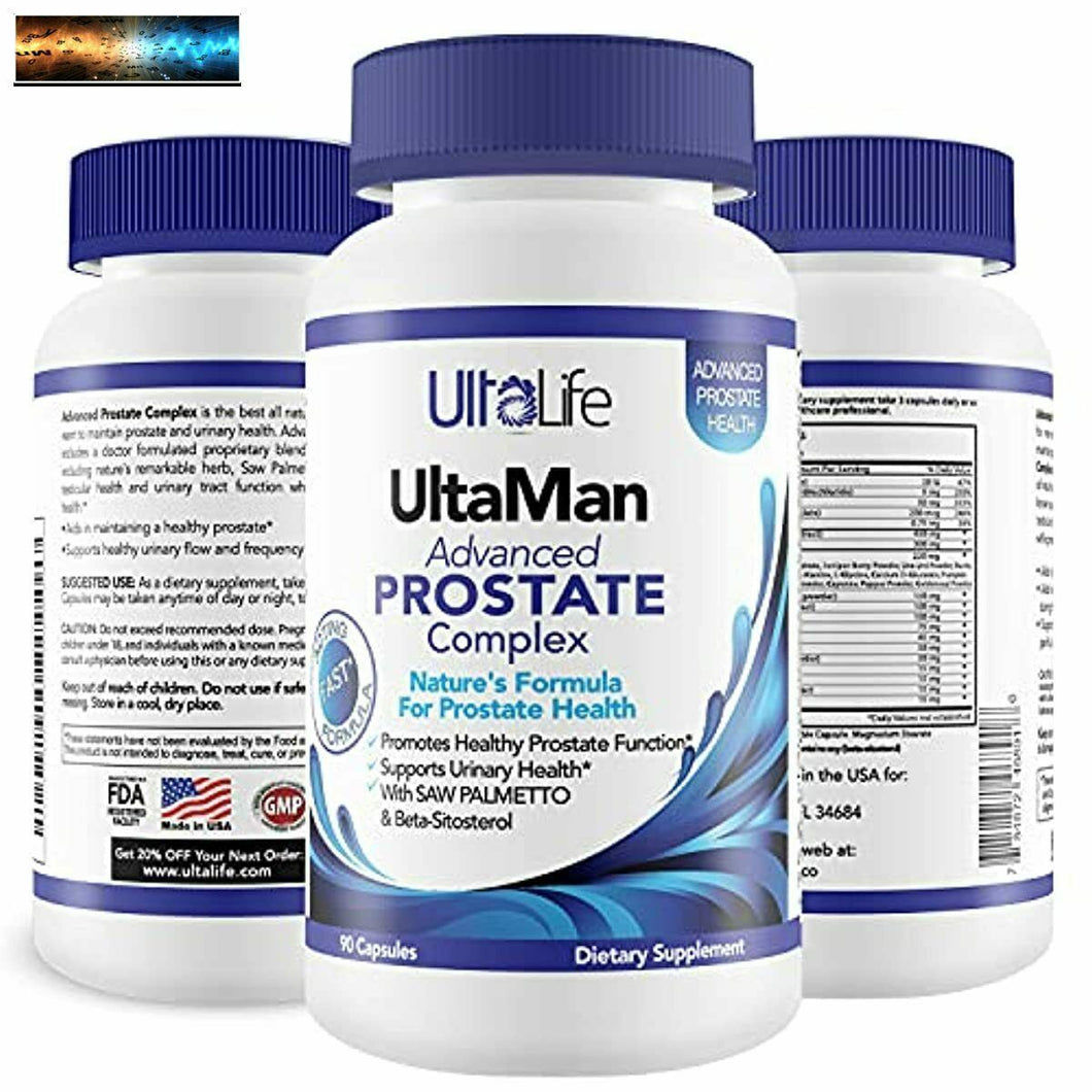 UltaLife Avancé Extrait de Palmier Nain Prostate Supplément pour Hommes W / beta