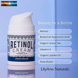 LilyAna Naturals Rétinol Crème pour Visage - Fabriqué En USA, Crème, Anti-âge